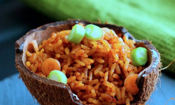 Coconut Jollof Rice - Dooneys Kitchen