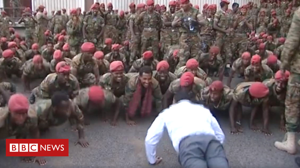 Ethiopia Prime Minister Abiy Ahmed Disarms Armed Protesting Soldiers With Push Ups