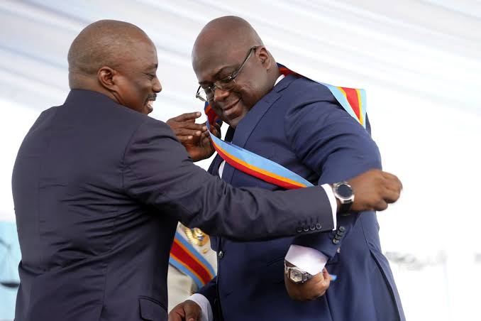 Kabila handing over power to Tshisekedi, few months before an agreement to form a coalition government