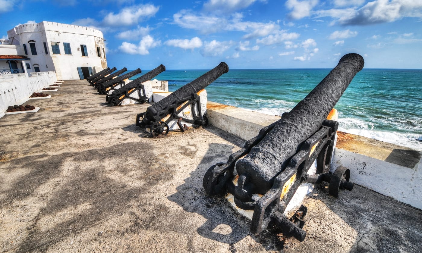 cape coast castle is one of the important historic sites in Ghana