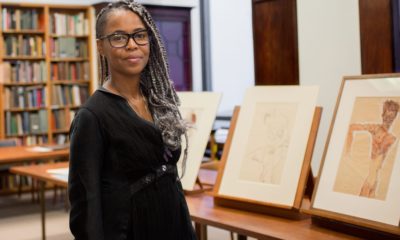 Wangechi Mutu talks about Egon Schiele Drawings in the Drawings and Prints Study Room The Metropolitan Museum of Art for Artist Project 2015 episode. © 2015 MMA, photographed by Jackie Neale