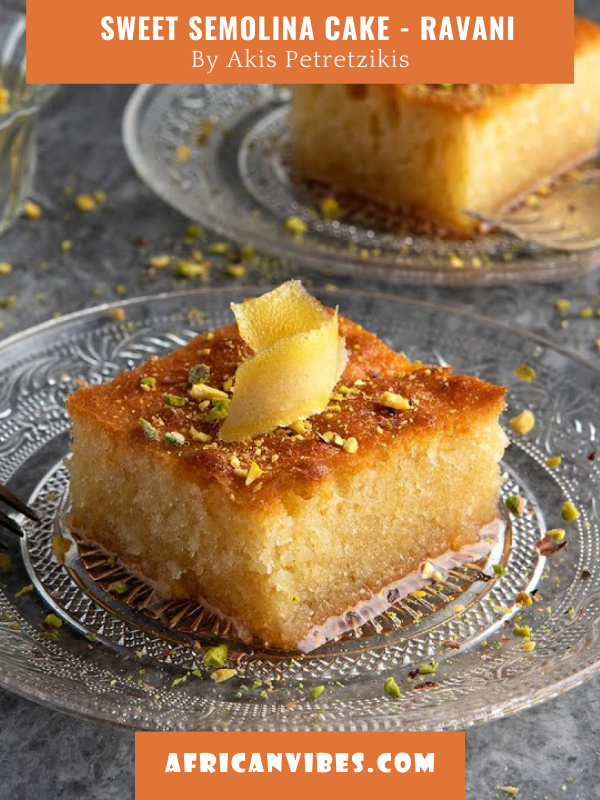 Sweet Semolina Cake - Ravani By Akis Petretzikis