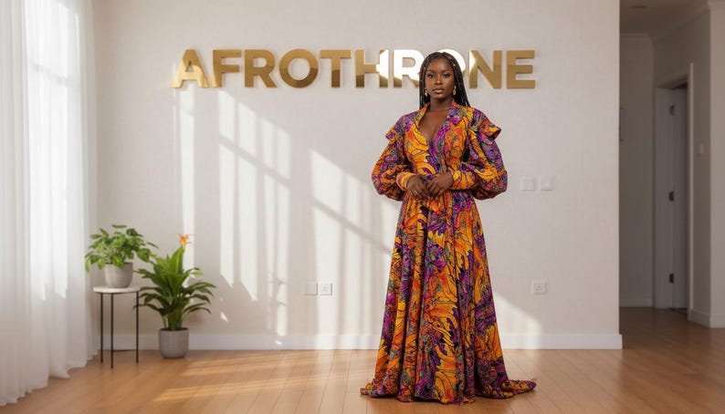 Ankara African Print Maxi Dress