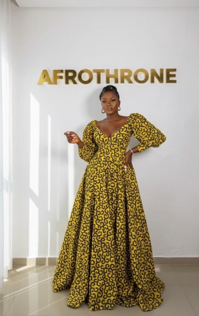 Ankara and Organza Fit and Flare