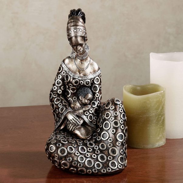 Blessings Masai Figurine Brushed Bronze