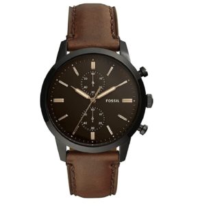 Fossil Men's Townsman Stainless Steel and Leather Casual Quartz Chronograph Watch