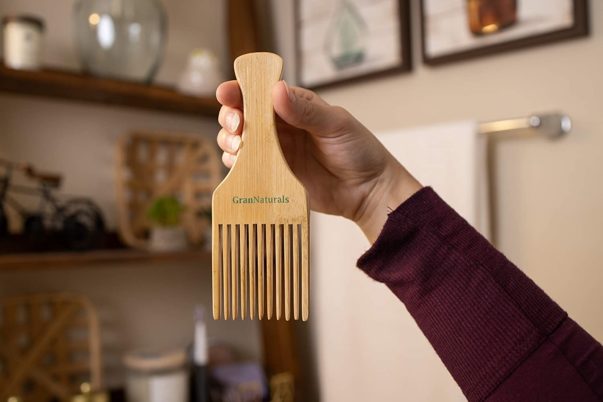 GranNaturals Wooden Comb & Hair Pick