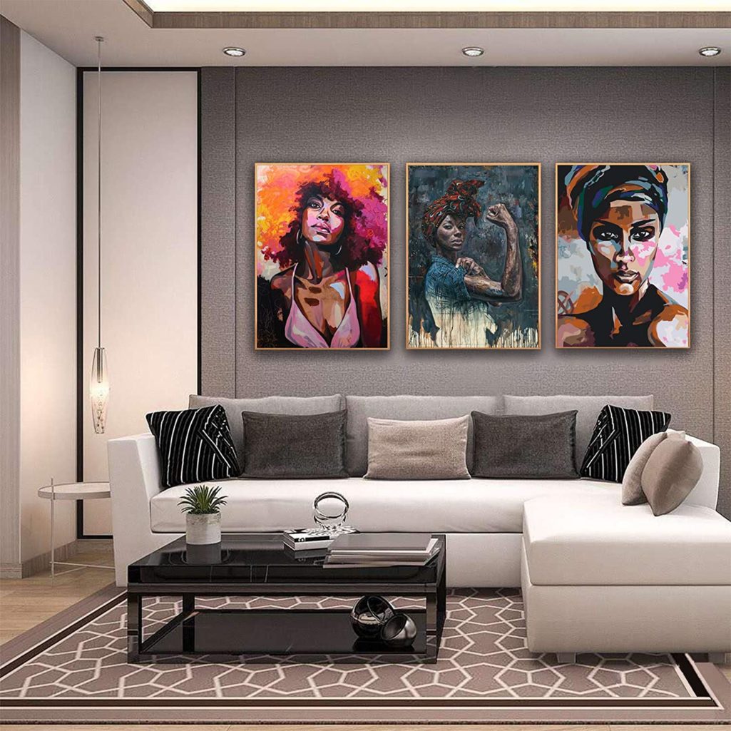 African Black Woman Artwork For Home Walls - African Vibes