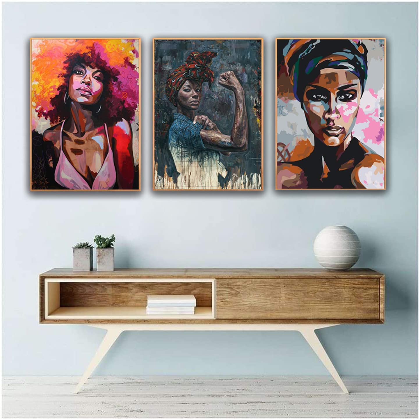 African Black Woman Artwork For Home Walls - African Vibes