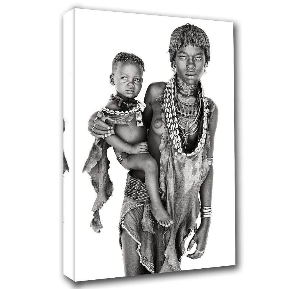 Black and White Wall Paintings African Nomads