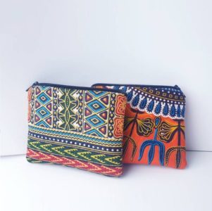 African print coin purses