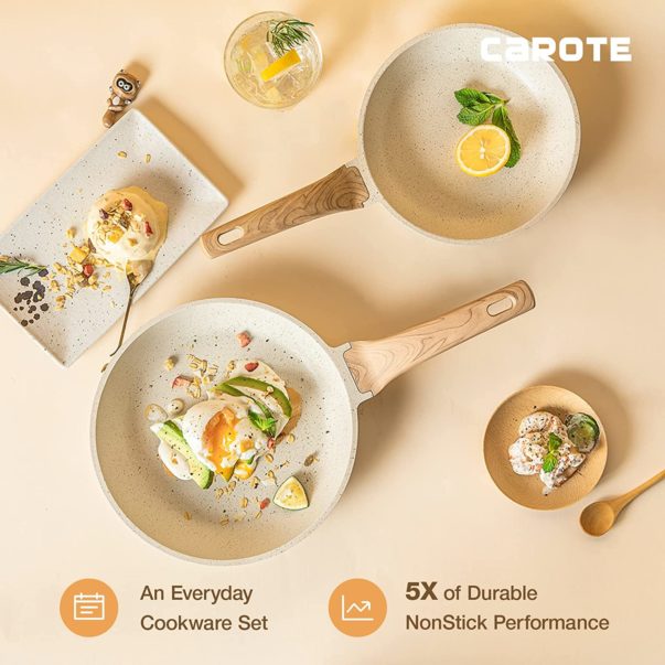 CAROTE Nonstick Granite Cookware Sets