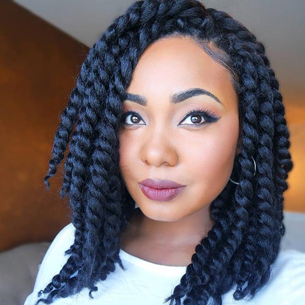 Jumbo twist crochet braid hairstyles never go out of fashion (Photo credit: StayGlam)