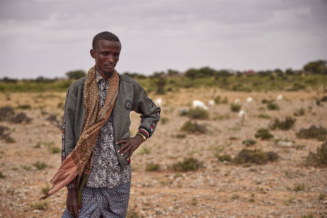 Mudug region, Tulo Qorax village. Portrait of a herder who lost his livestock because of climatic shocks. © Mohamed Abdikarim ICRC