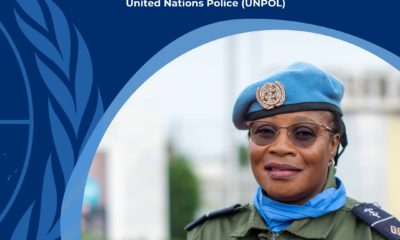 Alizeta Kabore Kinda wins the 2022 United Nations Police Officer of the Year Award (Photo credit Twitter@Lacroix_UN)