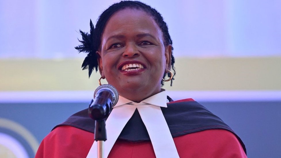 Chief Justice Martha Koome used to be a women's right activist before becoming the Supreme Court chief justice (Photo credit BBC)