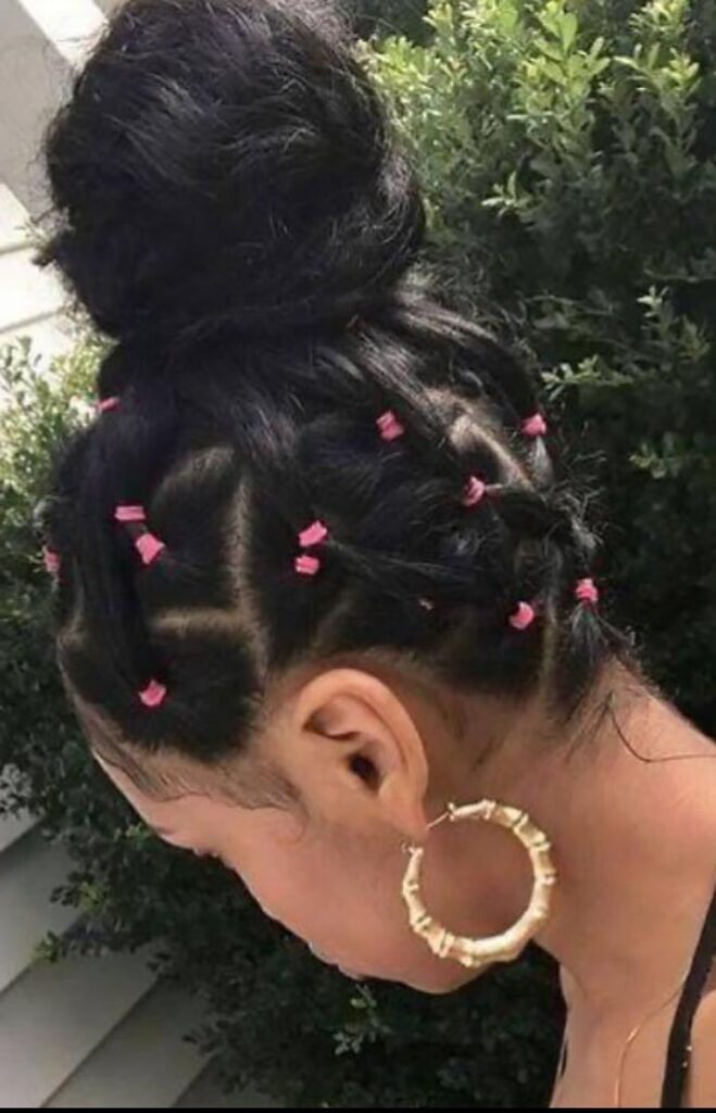 Rubber Band and Bun Hairstyle