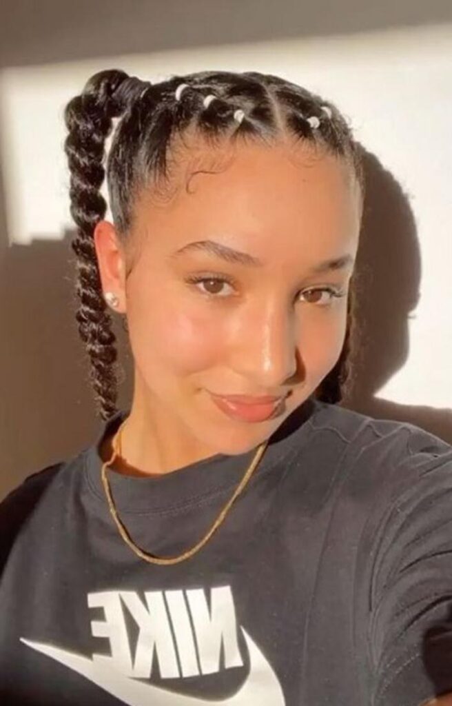 Rubber Band Pigtails Hairstyle