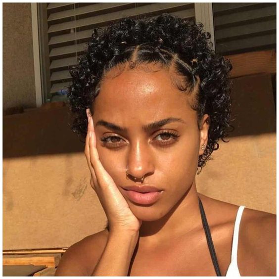 Rubber Band Hairstyle for Curly Hair