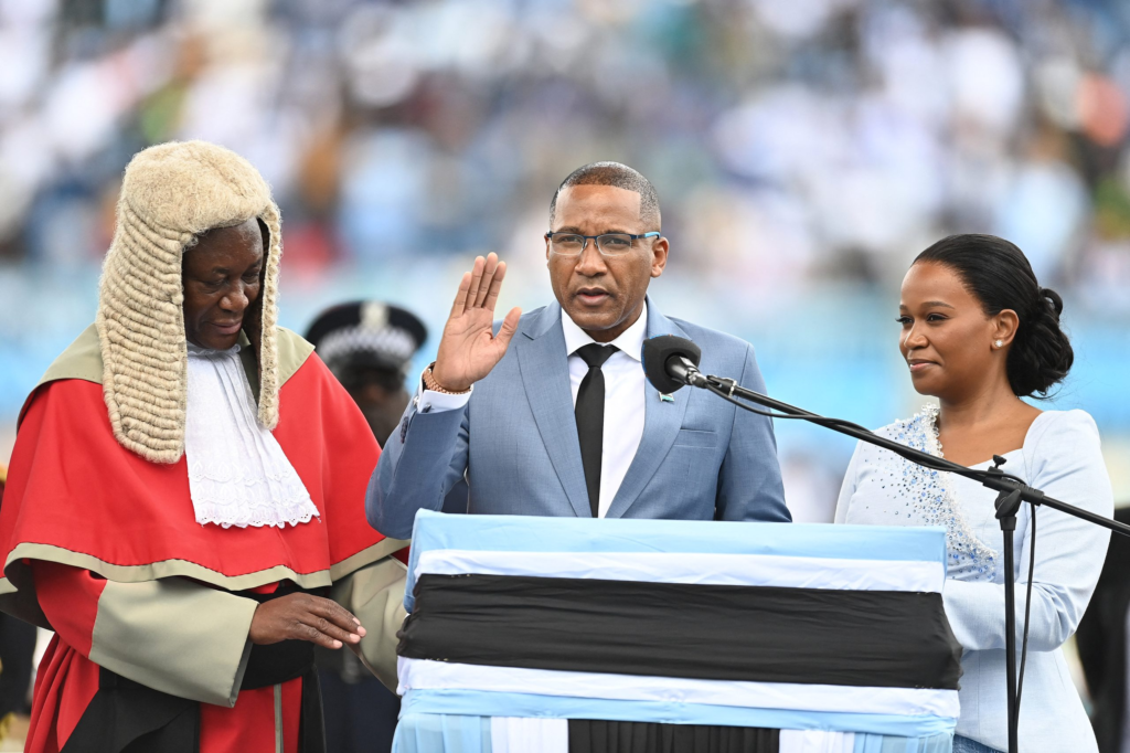 President Duma Boko swearing in