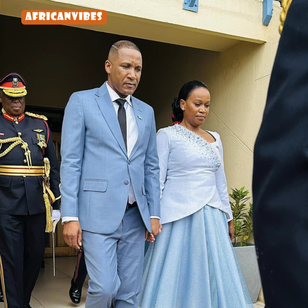 Botswana President and First Lady at inauguration ceremony