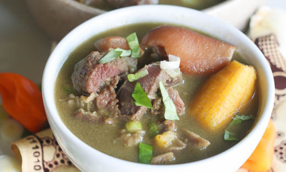 Goat Meat Peppersoup with Njansa (Photo Credit: Immaculate Bites)