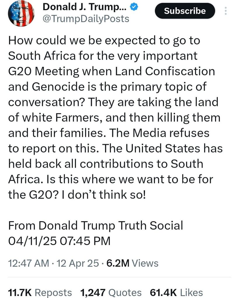 Donald Trump to Snub G20 Summit