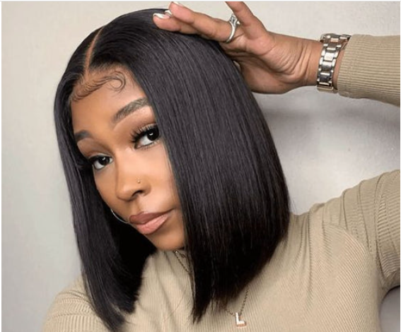 Textured Bob with Curtain Bangs