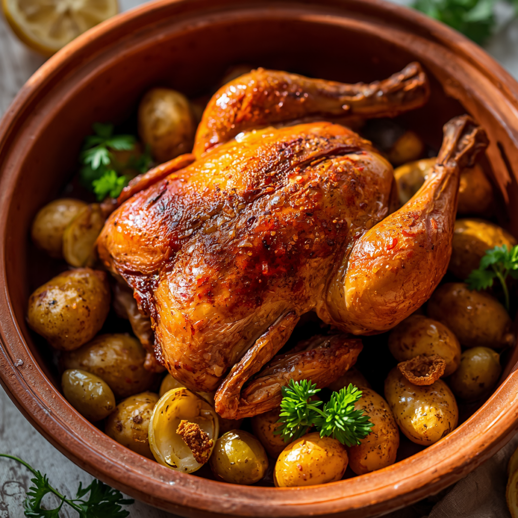 Poulet Roti à l’Algérienne | Algerian Roast Chicken Poulet Rôti à l'Algérienne